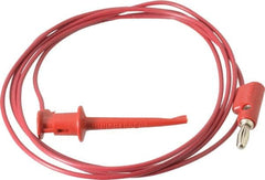 Pomona - Red Electrical Test Equipment Patch Cord - Use with Test Clips - Benchmark Tooling