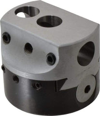 Interstate - 4" Body Diam, Manual Offset Boring Head - 5" to 12" Bore Diam, 1" Bar Hole Diam - Exact Industrial Supply