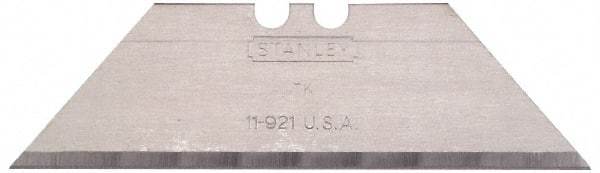 Stanley - 5 Piece Carbon Steel Utility Knife Blade - 2-7/16" OAL, 0.035" Blade Thickness - Benchmark Tooling