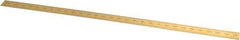 Fowler - 12" Long, 1/64, 1/32" and 0.5, 1mm Graduation, Flexible Steel Rule - English/Metric Graduation Style, 1/2" Wide, Yellow, Titanium Finish - Benchmark Tooling