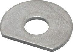 Made in USA - 1/4" Screw Size, 0.254" ID, 1008/1010 Steel Clipped Washer - 0.249 to 0.259" ID, 0.74 to 0.76" OD, 0.044 to 0.052" Thickness, Uncoated - Benchmark Tooling