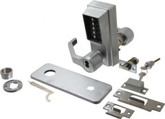 Kaba Access - Heavy Duty Combination Entry Lever Lockset with Key Override - 2-3/4" Back Set, 6 or 7 Pin Length Best & Compatible Cylinder (Core Not Included), Satin Chrome Finish - Benchmark Tooling