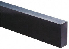 Made in USA - 4 Ft. Long x 3 Inch Wide x 1-1/2 Inch High, Acetal, Rectangular Plastic Bar - Porosity Free, Black - Benchmark Tooling