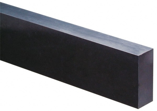 Made in USA - 1' x 2" x 3/4" Black Acetal Rectangular Bar - Benchmark Tooling