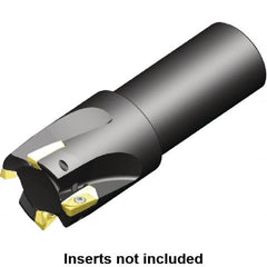 Kennametal - 40mm Cut Diam, 14.4mm Max Depth of Cut, 32mm Shank Diam, 200mm OAL, Indexable Square Shoulder Helical End Mill - ED.T 1404.. Inserts, Cylindrical Shank, 0° Lead Angle, Through Coolant, Series Mill 1-14 - Benchmark Tooling