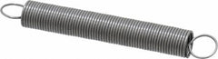 Made in USA - 3/8" OD, 5.23 Lb Max Load, 8.32" Max Ext Len, 0.035" Wire Diam Spring - 0.86 Lb/In Rating, 0.62 Lb Init Tension, 3" Free Length - Benchmark Tooling