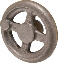 Morton Machine Works - 4", 4 Spoke Straight Handwheel - 1.3" Hub, Cast Iron, Plain Finish - Benchmark Tooling