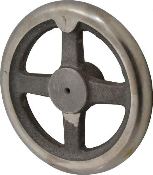 Morton Machine Works - 6", 4 Spoke Straight Handwheel - 1.6" Hub, Cast Iron, Plain Finish - Benchmark Tooling