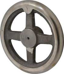 Morton Machine Works - 6", 4 Spoke Straight Handwheel - 1.6" Hub, Cast Iron, Plain Finish - Benchmark Tooling