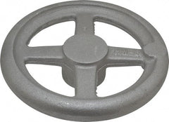 Morton Machine Works - 6", 4 Spoke Straight Handwheel - 1.6" Hub, Aluminum, Plain Finish - Benchmark Tooling