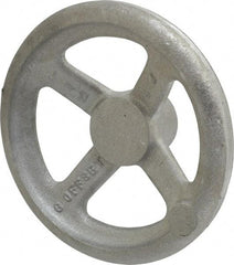 Morton Machine Works - 6", 4 Spoke Offset Handwheel - 1.6" Hub, Aluminum, Plain Finish - Benchmark Tooling