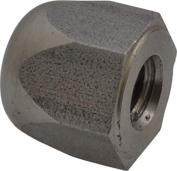 Morton Machine Works - 3/8-16" UNC, 3/4" Width Across Flats, Uncoated, Stainless Steel Acorn Nut - 3/4" Overall Height, Grade 303, TCMAI - Benchmark Tooling