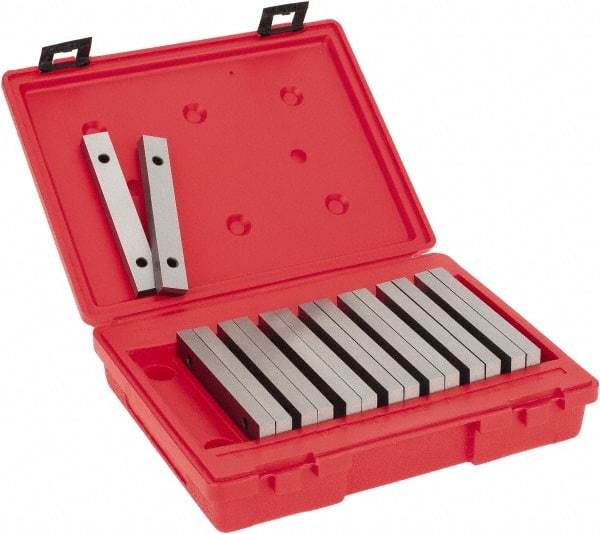 Value Collection - 16 Piece, 6 Inch Long Tool Steel Parallel Set - 7/8 to 1-3/4 Inch High, 1/2 to 1/2 Inch Thick, 55-62 RC Hardness, Sold as 8 Pair - Benchmark Tooling