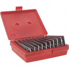 Value Collection - 20 Piece, 6 Inch Long x 1/8 Inch Thick, Alloy Steel Thin Parallel Set - 1/2 to 1-5/8 Inch High, 0.001 Inch Accuracy, 50-54 RC Hardness - Benchmark Tooling