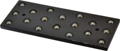 TE-CO - 6" Ball Bearing Parallels - 18 Balls, 1/4" Thick, 2-1/2" Plate Width, 3/8" Ball Diam, Black Oxide - Benchmark Tooling