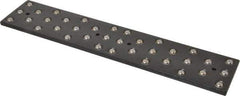 TE-CO - 12" Ball Bearing Parallels - 36 Balls, 1/4" Thick, 2-1/2" Plate Width, 3/8" Ball Diam, Black Oxide - Benchmark Tooling