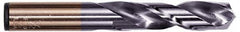 Hertel - Letter E (1/4) 135° Spiral Flute Cobalt Screw Machine Drill Bit - TiAlN Finish, Right Hand Cut, 1-3/8" Flute Length, 2-1/2" OAL, Split Point, Straight Shank - Benchmark Tooling