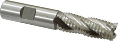 Hertel - 5/8" Diam, Coarse Pitch, 1-5/8" LOC, 4 Flute Cobalt Roughing Square End Mill - Uncoated, 3-3/4" OAL, 5/8" Shank Diam, Single End, 30° Helix - Benchmark Tooling