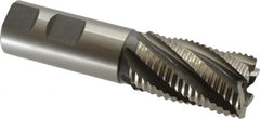 Hertel - 1-1/8" Diam, Coarse Pitch, 2" LOC, 6 Flute Cobalt Roughing Square End Mill - Uncoated, 4-1/2" OAL, 1" Shank Diam, Single End, 30° Helix - Benchmark Tooling