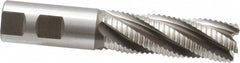 Hertel - 1" Diam, Coarse Pitch, 3" LOC, 5 Flute Cobalt Roughing Square End Mill - Uncoated, 5-1/2" OAL, 1" Shank Diam, Single End, 30° Helix - Benchmark Tooling