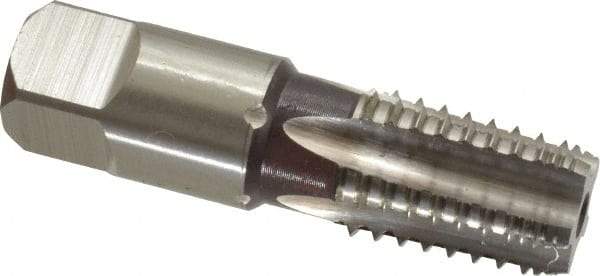 Hertel - 3/8-18 NPT, 5 Flutes, Bright Finish, High Speed Steel, Interrupted Thread Pipe Tap - Regular Hook - Benchmark Tooling