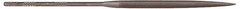 Grobet - 5-1/2" Needle Precision Swiss Pattern Marking File - Round Handle - Benchmark Tooling