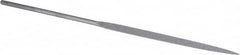 Grobet - 6-1/4" Needle Precision Swiss Pattern Marking File - Round Handle - Benchmark Tooling