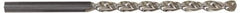 Guhring - #4, 130° Point, Parabolic Flute, High Speed Steel Taper Length Drill Bit - Bright Finish, 3-19/32" Flute Length, 5-15/32" OAL, Series 535 - Benchmark Tooling