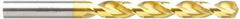 Guhring - 5.8mm 130° Cobalt Jobber Drill - TiN Finish, Right Hand Cut, Parabolic Flute, Straight Shank, 93mm OAL, Standard Point - Benchmark Tooling