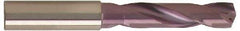 Guhring - 0.7677" 140° Spiral Flute Solid Carbide Screw Machine Drill Bit - FIREX Finish, Right Hand Cut, 79mm Flute Length, 131mm OAL, SU Point, Straight Shank, Through Coolant - Benchmark Tooling