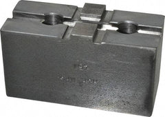 H & R Manufacturing - 8" Chuck Capacity, Tongue & Groove Attachment, Square Soft Lathe Chuck Jaw - Steel, 1-3/4" Btw Mount Hole Ctrs, 3-1/2" Long x 1-1/2" Wide x 1-7/8" High, 5/16" Groove - Benchmark Tooling