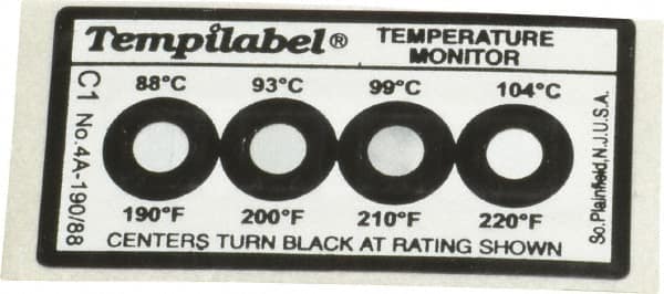 Tempil - 88/93/99/104°C Temp Indicating Label - Benchmark Tooling