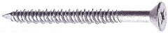 Made in USA - 1/4" Diam, 3-3/4" OAL, Phillips Drive, Concrete Screw & Masonry Fastener - Stainless Steel, Climashield Finish, Includes Drill Bit - Benchmark Tooling