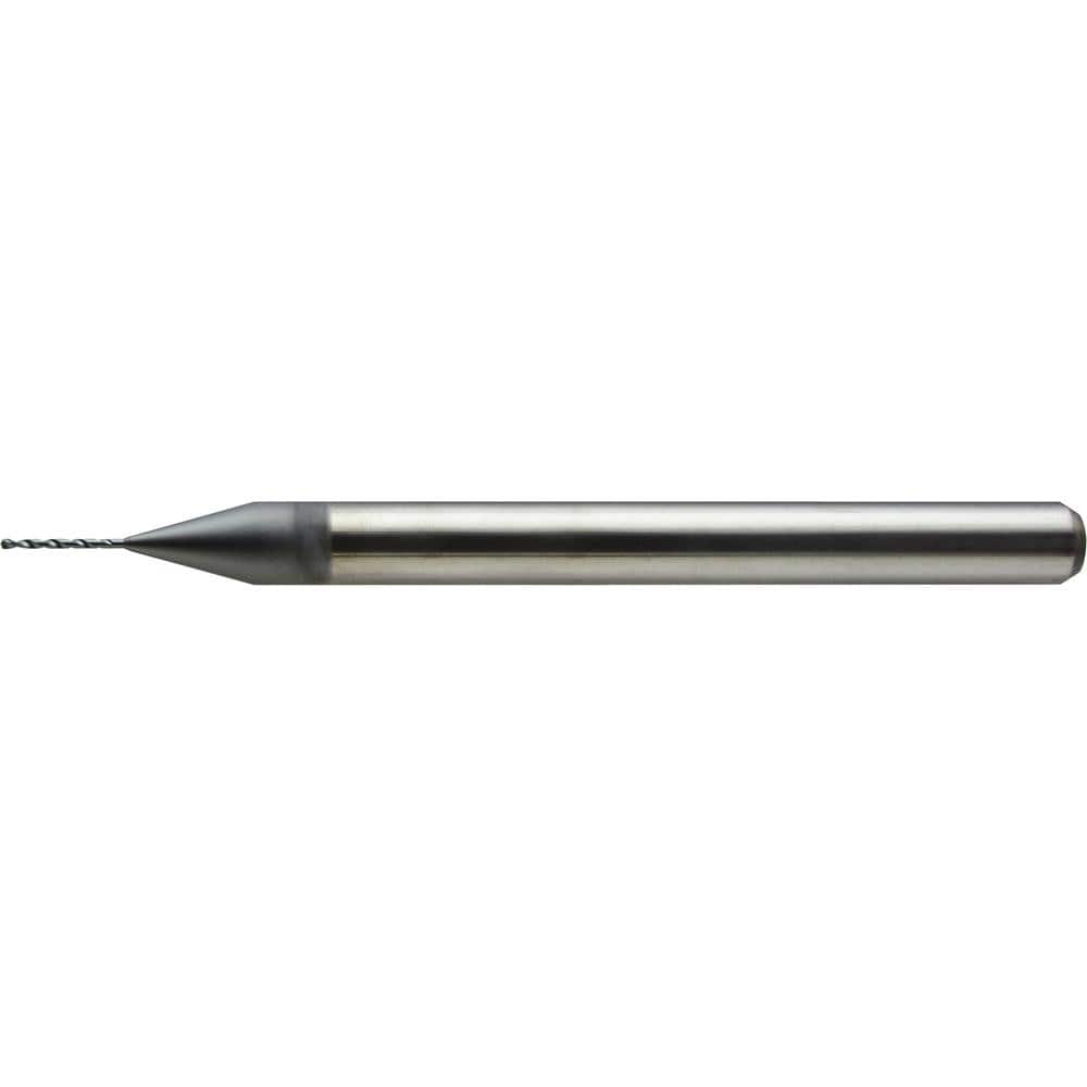 Micro Drill Bit:  130 &deg N/A Solid Carbide UT Coat Finish,  RH Cut   Spiral Flute,  Straight Shank Shank,  Series  UDCMX