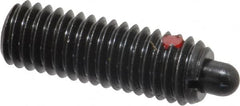 TE-CO - 3/8-16, 1-1/8" Thread Length, 3/16" Plunger Projection, Steel Threaded Spring Plunger - 0.186" Max Plunger Diam, 1-1/8" Plunger Length, 3 Lb Init End Force, 15 Lb Final End Force, 0.125" Hex - Benchmark Tooling