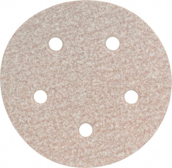Norton - 5" Diam, 120 Grit, Aluminum Oxide Hook & Loop Disc - Fine Grade, Coated, B Weight Paper Backing, Series A275 - Benchmark Tooling