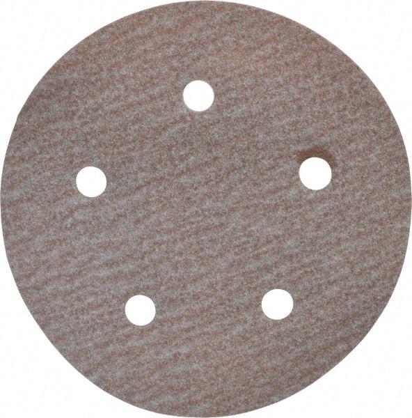 Norton - 5" Diam, 150 Grit, Aluminum Oxide Hook & Loop Disc - Very Fine Grade, Coated, B Weight Paper Backing, Series A275 - Benchmark Tooling