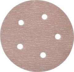 Norton - 5" Diam, 500 Grit, Aluminum Oxide Hook & Loop Disc - Extra Fine Grade, Coated, B Weight Paper Backing, Series A275 - Benchmark Tooling