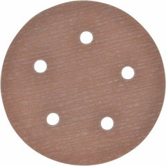 Norton - 5" Diam, 800 Grit, Aluminum Oxide Hook & Loop Disc - Extra Fine Grade, Coated, B Weight Paper Backing, Series A275 - Benchmark Tooling