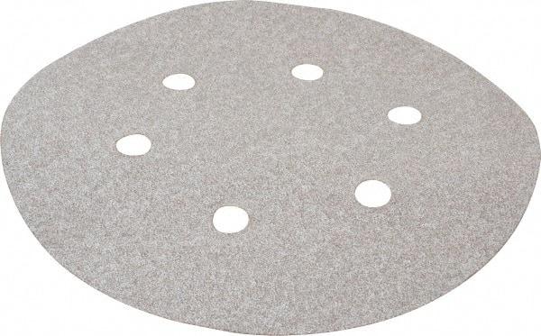Norton - 6" Diam, 80 Grit, Aluminum Oxide Hook & Loop Disc - Medium Grade, Coated, B Weight Paper Backing, Series A275 - Benchmark Tooling