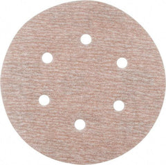 Norton - 6" Diam, 280 Grit, Aluminum Oxide Hook & Loop Disc - Extra Fine Grade, Coated, B Weight Paper Backing, Series A275 - Benchmark Tooling