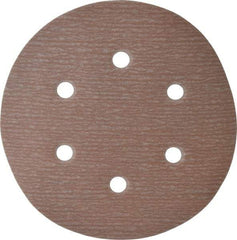 Norton - 6" Diam, 500 Grit, Aluminum Oxide Hook & Loop Disc - Extra Fine Grade, Coated, B Weight Paper Backing, Series A275 - Benchmark Tooling