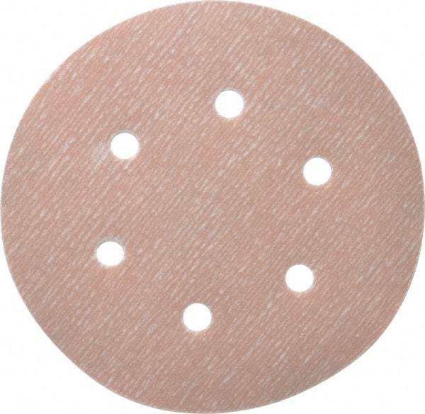 Norton - 6" Diam, 800 Grit, Aluminum Oxide Hook & Loop Disc - Extra Fine Grade, Coated, B Weight Paper Backing, Series A275 - Benchmark Tooling