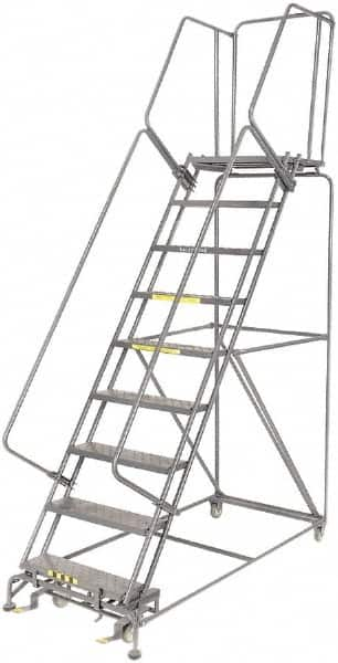 Ballymore - Rolling & Wall Mounted Ladders & Platforms Type: Rolling Warehouse Ladder Style: Rolling Safety Ladder - Benchmark Tooling