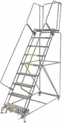 Ballymore - Rolling & Wall Mounted Ladders & Platforms Type: Rolling Warehouse Ladder Style: Rolling Safety Ladder - Benchmark Tooling