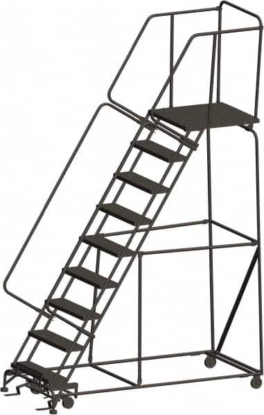 Ballymore - Rolling & Wall Mounted Ladders & Platforms Type: Rolling Warehouse Ladder Style: Rolling Safety Ladder - Benchmark Tooling