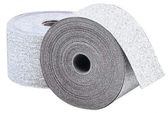 Norton - 120 Grit, Aluminum Oxide Adhesive Backed Sanding Sheets - Paper, 2-3/4" x 30 Yds., Fine Grade, B Weighted Backing - Benchmark Tooling