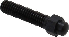 Gibraltar - #10-32, 1" OAL Adjustable Locating Screw - 1/4" Width Across Flats, 1/8 Hex Height, Steel, Black Oxide Finish - Benchmark Tooling