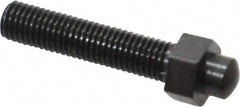 Gibraltar - 1/4-28, 1-1/2" OAL Adjustable Locating Screw - 3/8" Width Across Flats, 3/16 Hex Height, Steel, Black Oxide Finish - Benchmark Tooling