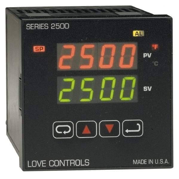 Dwyer - -350 to 2,500°F 1/4 DIN Temperature Control - Dual 4-Digit LCD Display, PID Control, 100-240 VAC/VDC - Benchmark Tooling